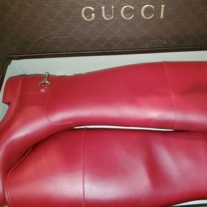 Gucci Raspberry Candy Horsebit Tall Boots